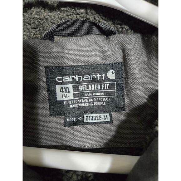 Carhartt 4xl men's sherpa lined utility jacket. Related fit washed duck - Picture 6 of 8